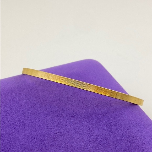 💛 Vintage Monet 22k Gold Plated Bangle Bracelet - Picture 1 of 6